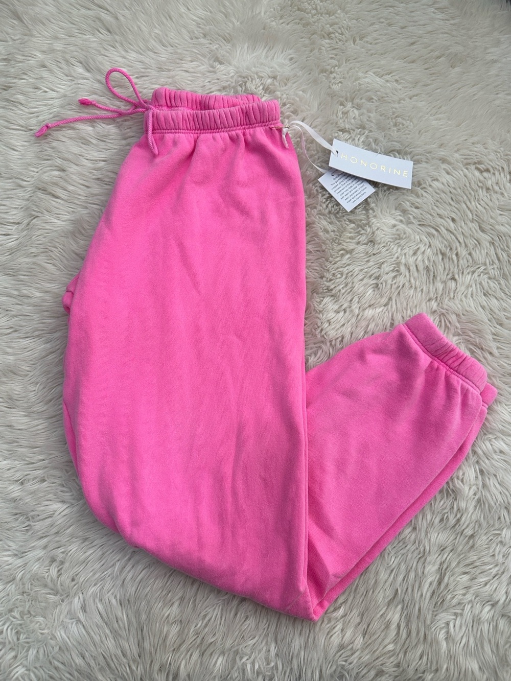 Honorine Luca Drawstring Joggers in Hibiscus